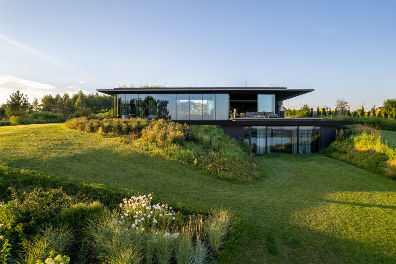 35 35 slope house 77 studio architecture poland night