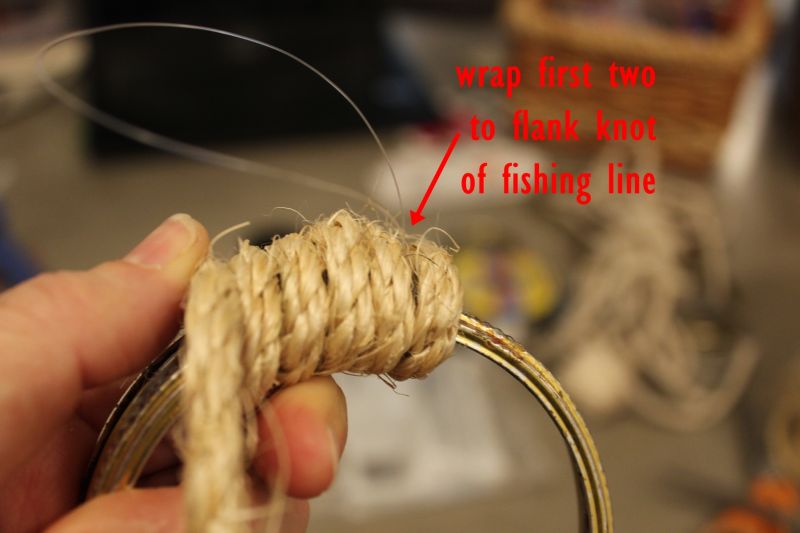 Continue wrapping around the lid