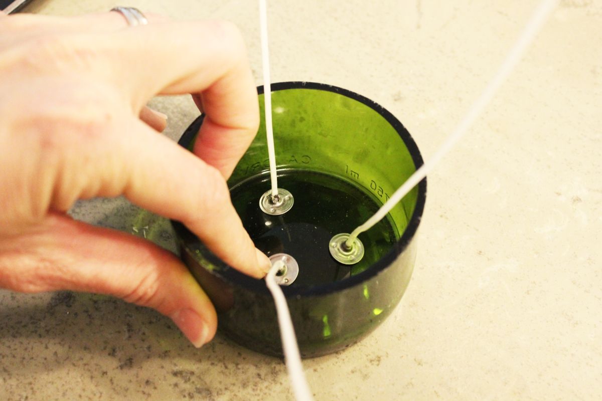 DIY Christmas Gift Idea - Glass Bottle Candle