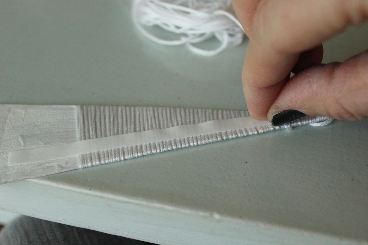 DIY String Tree Ornaments - second layer of string