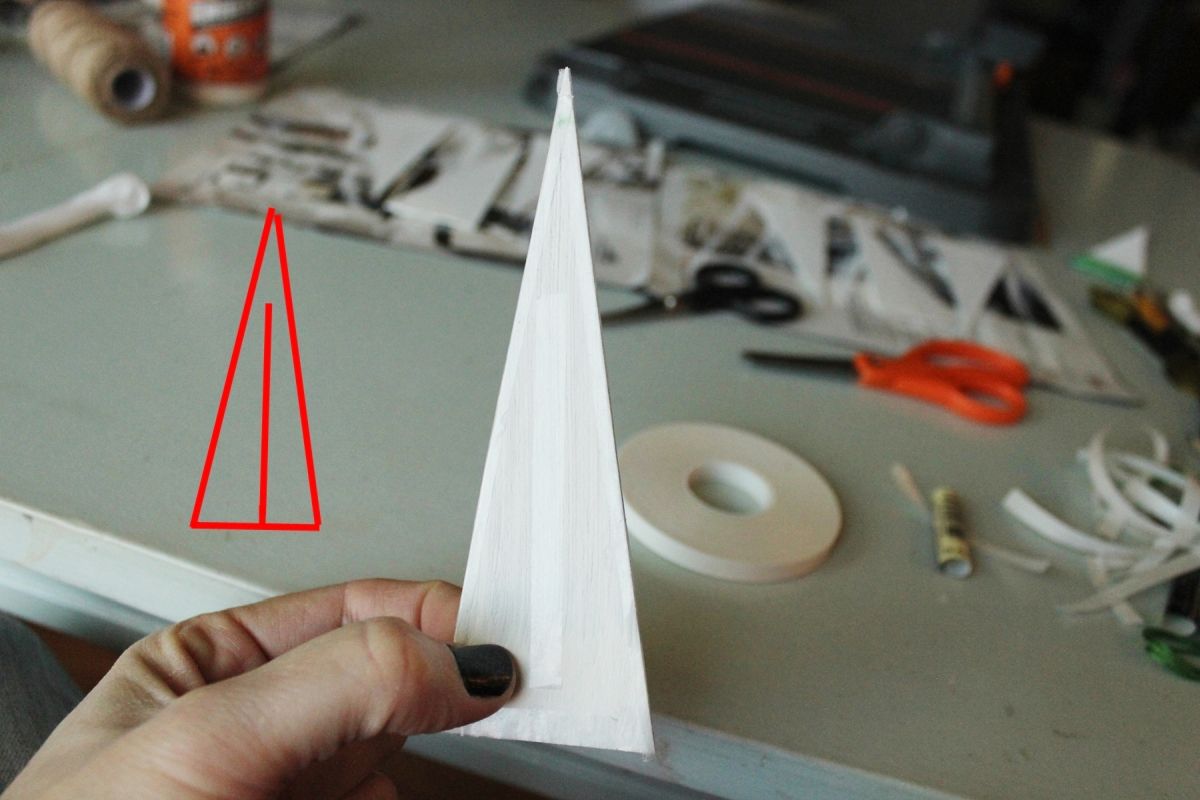 folding the tape over the sides