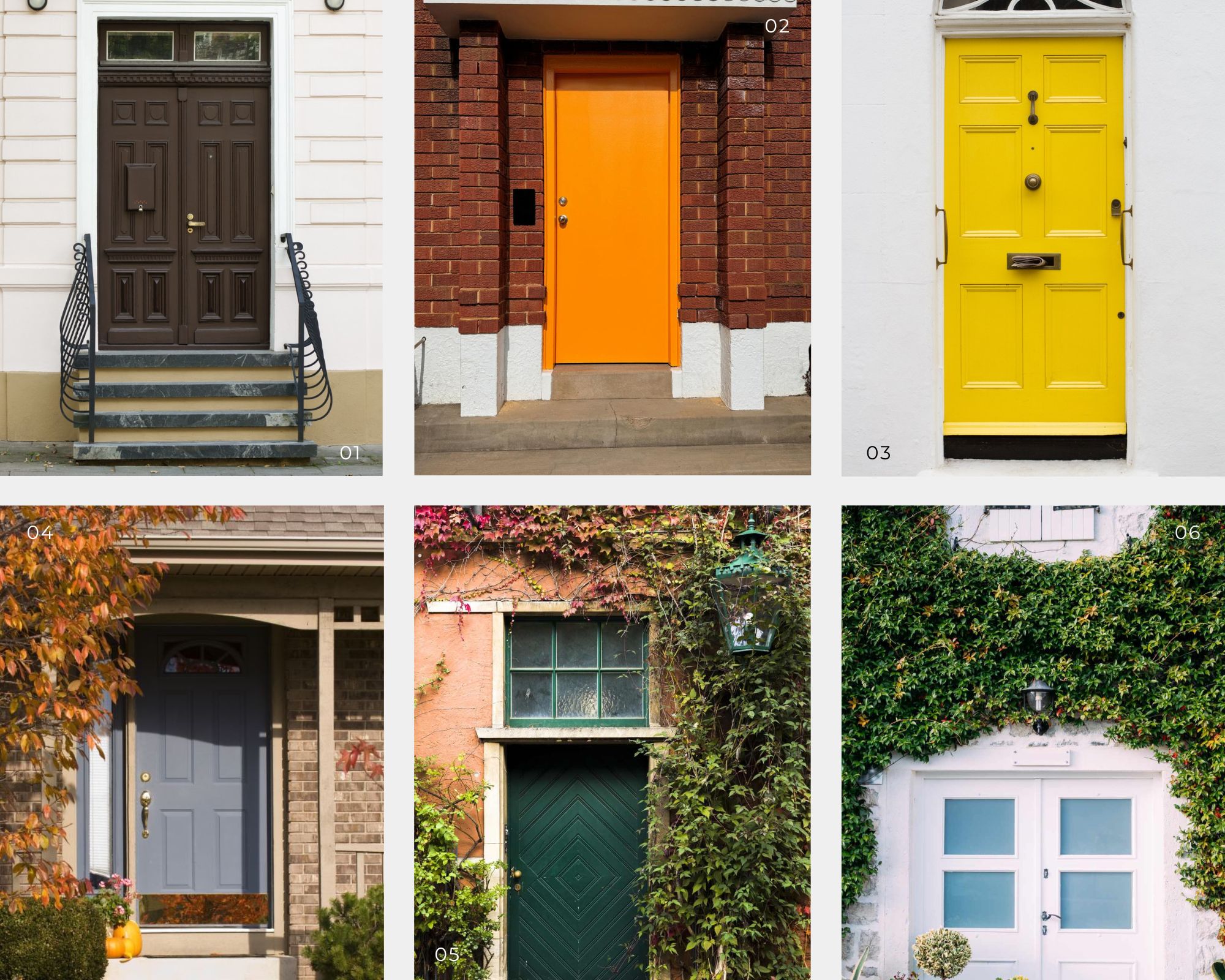 Orange front door color paint meaning