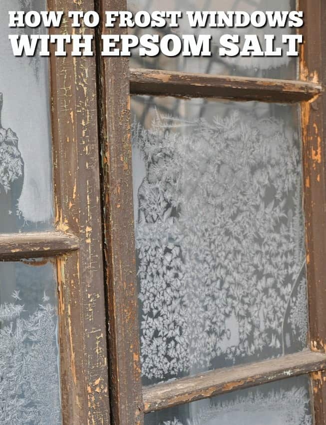 Christmas Mantel Decorating Frosted Window Panes