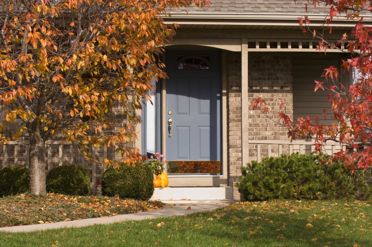 Orange front door color paint meaning
