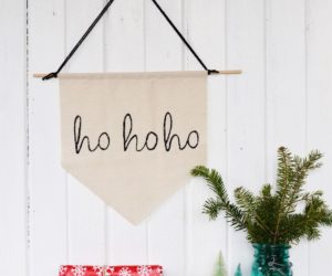 DIY Simple Christmas Holiday Banner