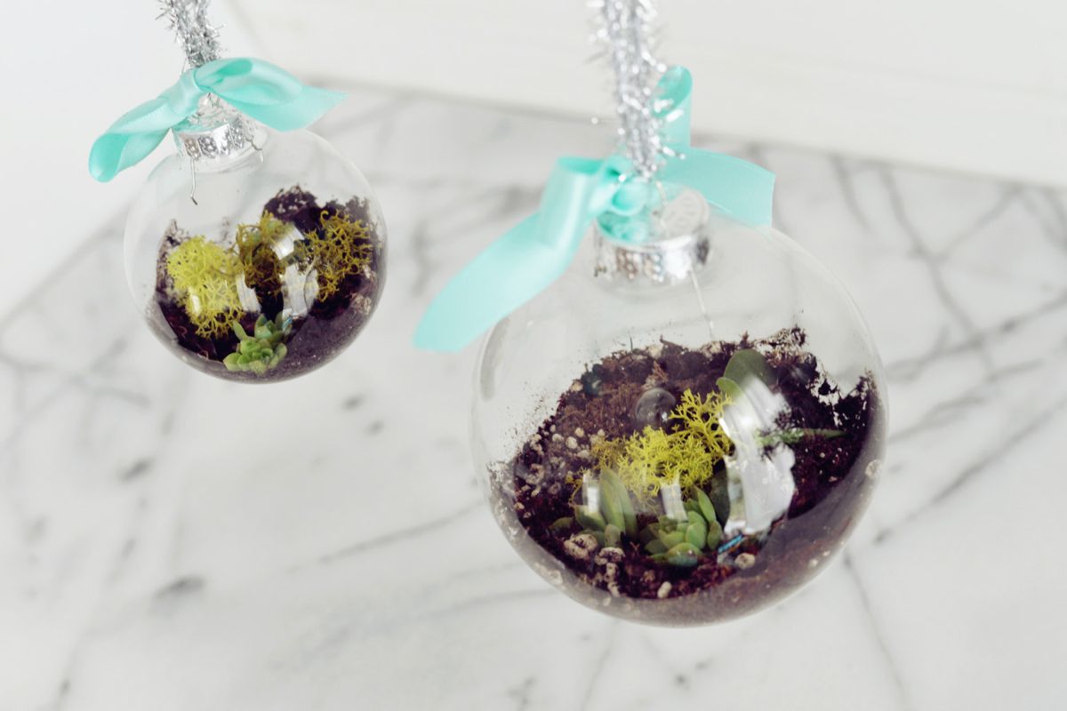 How to make terrarium Christmas Tree Ornaments
