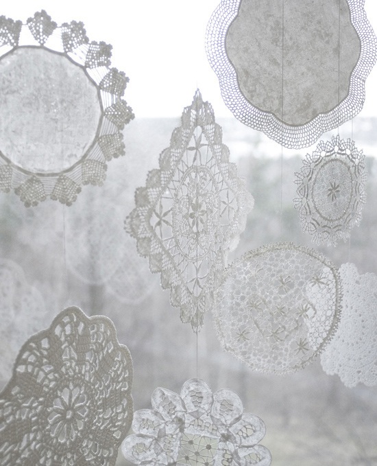 Christmas Mantel Decorating Frosted Window Panes