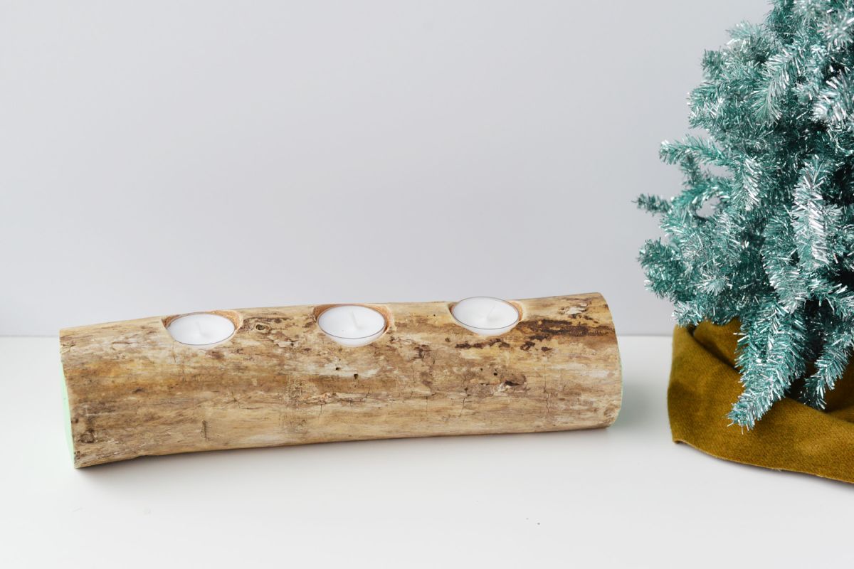 Log candle holder tutorial