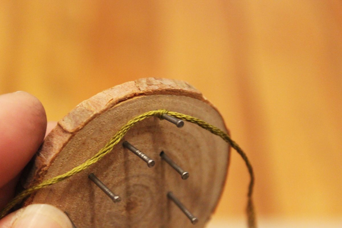 DIY string art ornaments on your Christmas tree