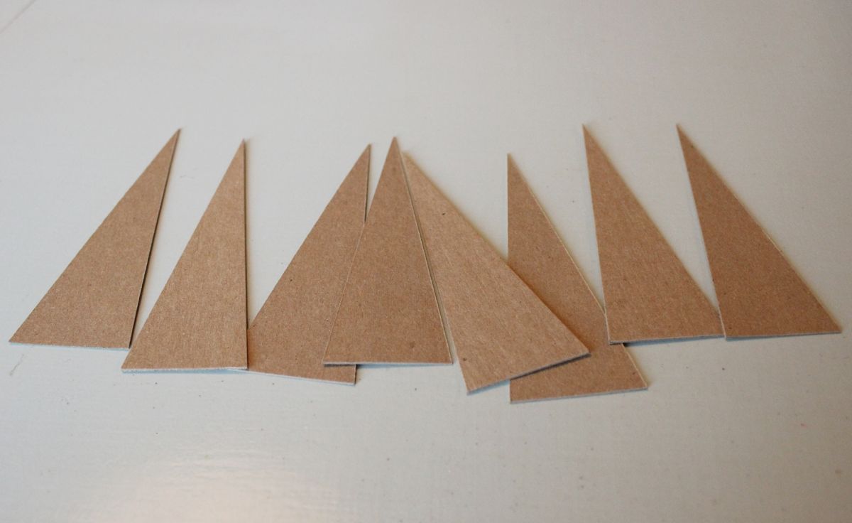 many chipboard Christmas trees