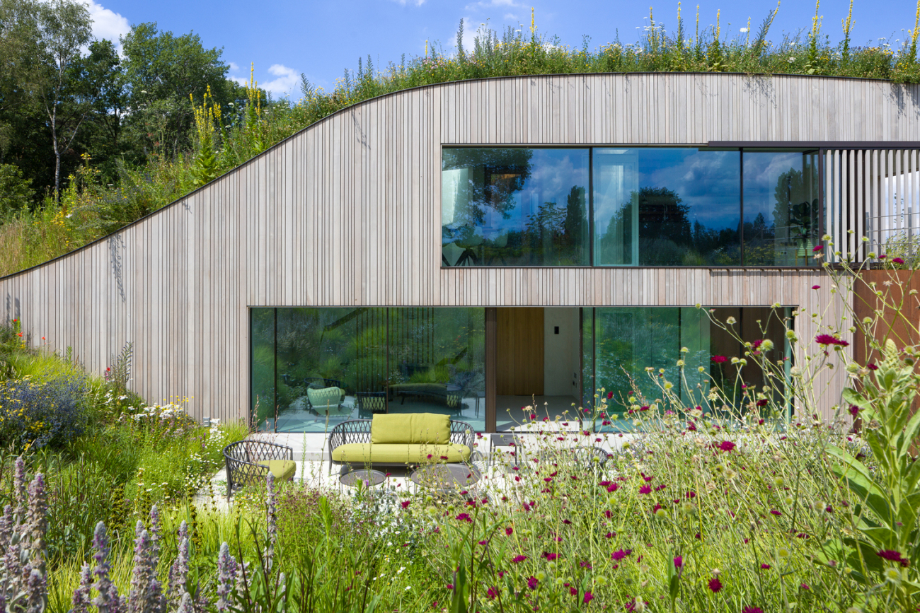 Modern underground house in Netherlands before after
