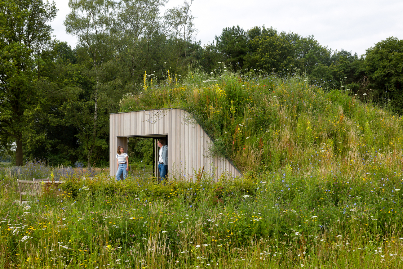Modern underground house in Netherlands before after