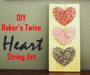 DIY Baker’s Twine Heart String Art